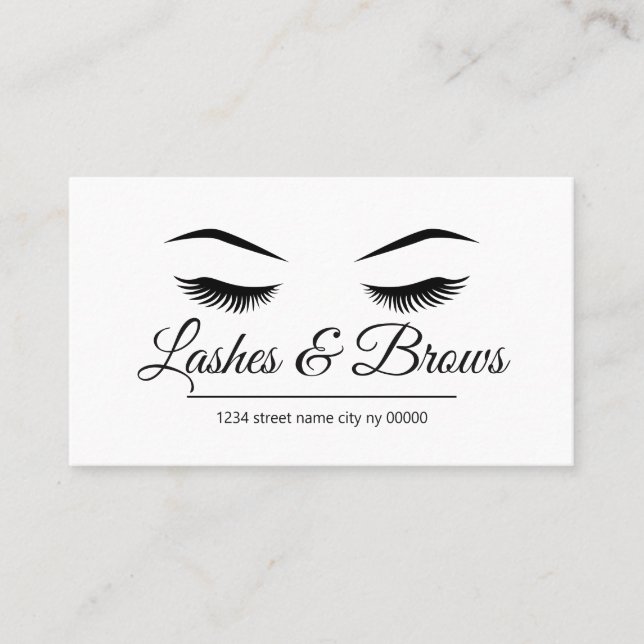 Carte De Visite Salon Lashes & Brows (Devant)