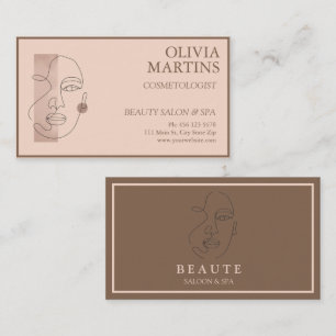 Carte De Visite Salon minimaliste moderne Rose rose