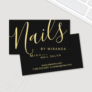 Carte De Visite Salon moderne professionnel de clou de noir et