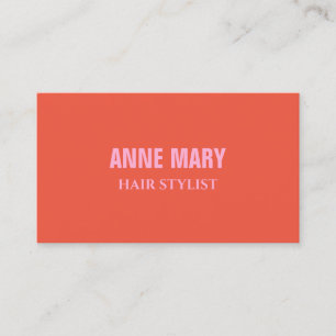Carte De Visite Salon moderne rose orange coloré