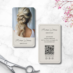 Carte De Visite Salon moderne Script Hair Styliste