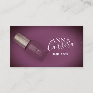 Carte De Visite Salon Nail Tech Nail De Luxe Purple Nail Color