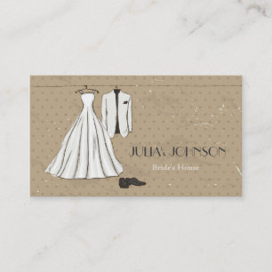 Carte De Visite Salon professionnel de robe de mariage de styliste