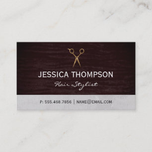 Carte De Visite Salon Red Velvet Shears