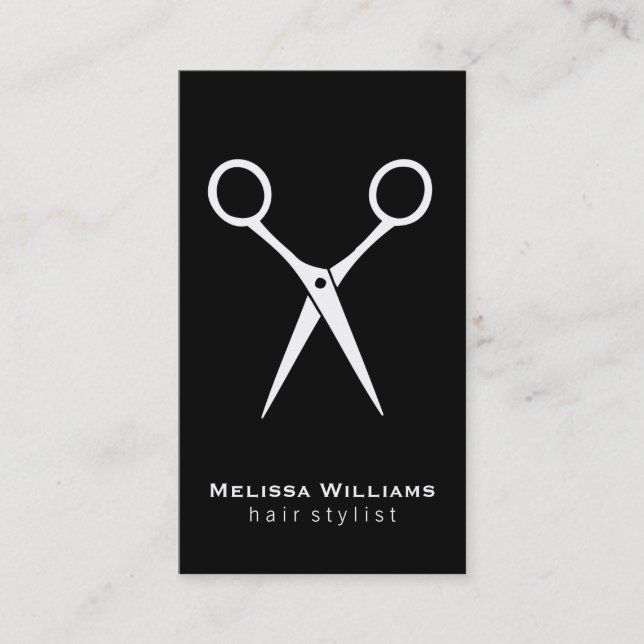 Carte De Visite Salon Shears | Blanc (Devant)