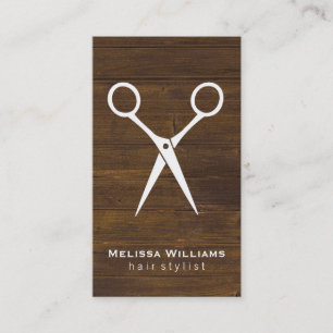 Carte De Visite Salon Shears Bois