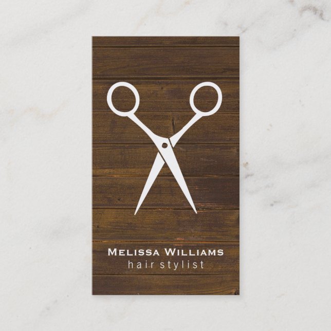 Carte De Visite Salon Shears | Bois (Devant)