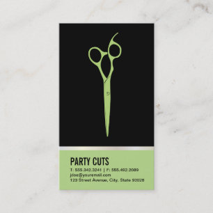 Carte De Visite Salon Shears Green