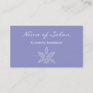 Carte De Visite Salon simple et chic en Violet Lavender Floral