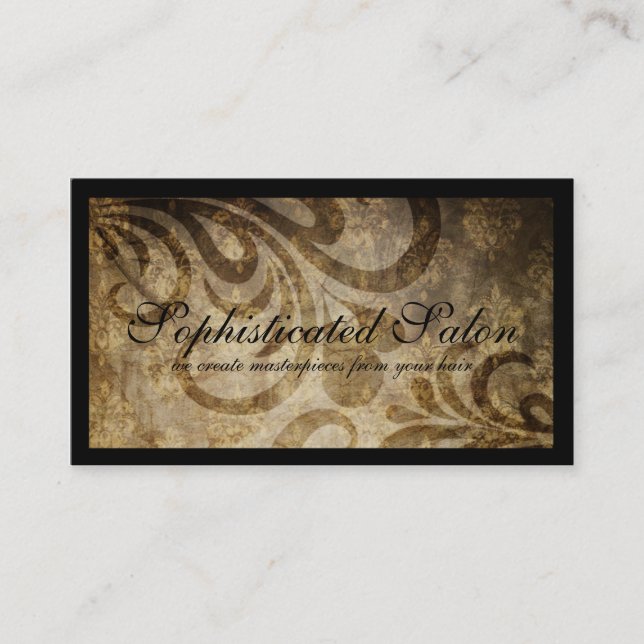 Carte De Visite Salon sophistiqué chic de concepteur (Devant)