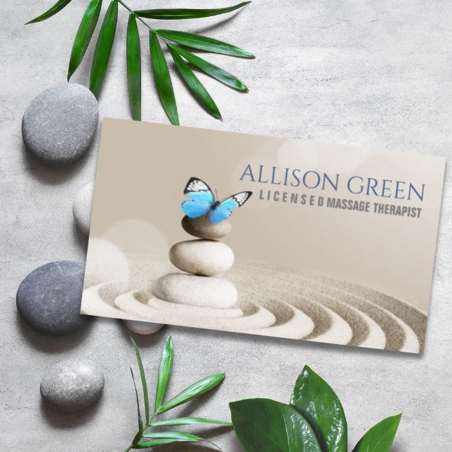 Carte De Visite Salon SPA zen Aromathérapie Massage Thérapie (Zen SPA Salon Aromatherapy Massage Therapy Business Card)