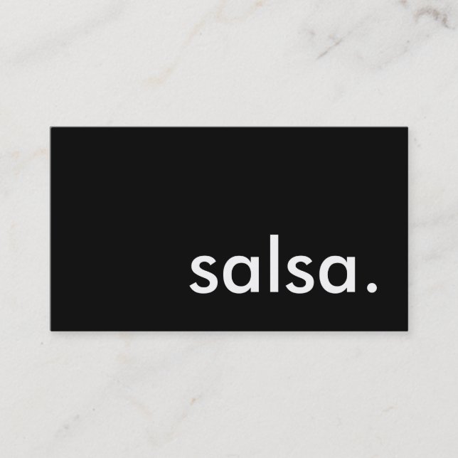 Carte De Visite salsa. (Devant)