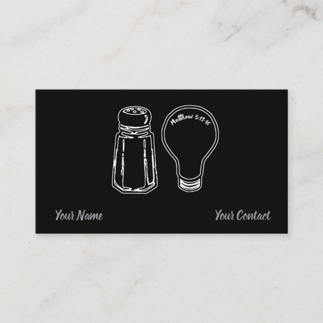 Carte De Visite Salt & Light (Devant)