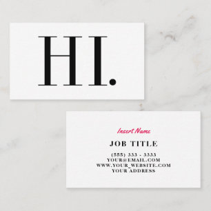 Carte De Visite Salut mode chic