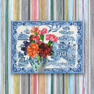 Carte De Visite Salutations Blue Willow