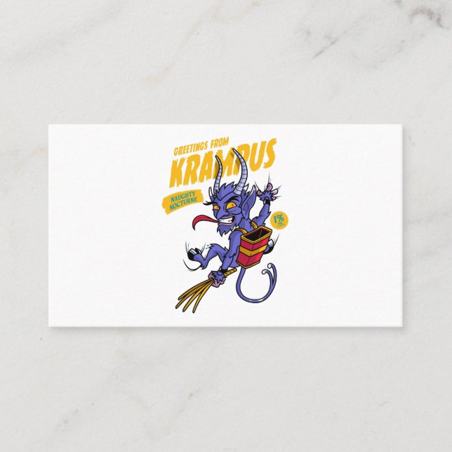 Carte De Visite Salutations de Krampus (Devant)