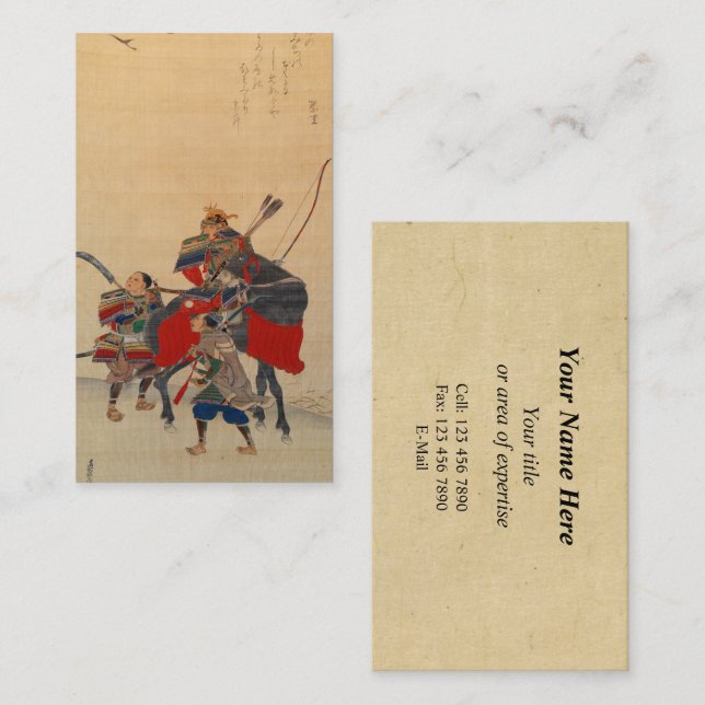 Carte De Visite Samouraï japonais (#03) (Devant / Derrière)