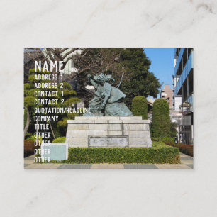 Carte De Visite Samurai Kamakura Gongoro Kagemasa Kabuki Statue
