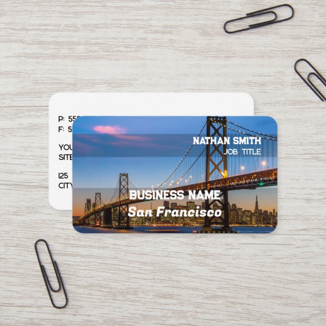 Carte De Visite San Francisco (Devant/Arrière en situation)