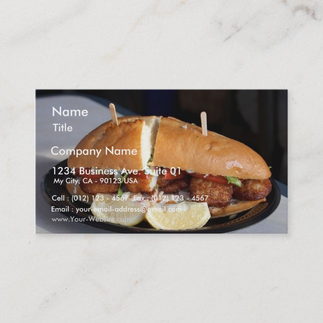 Carte De Visite Sandwich 3 à feston (Devant)