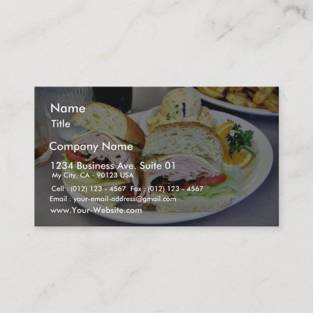 Carte De Visite Sandwiches Deli (Devant)