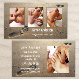 Carte De Visite Sandy Beach Foot Reflexology Vos photos