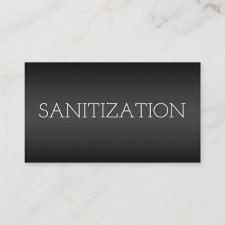Carte De Visite Sanitization Disinfectant Black