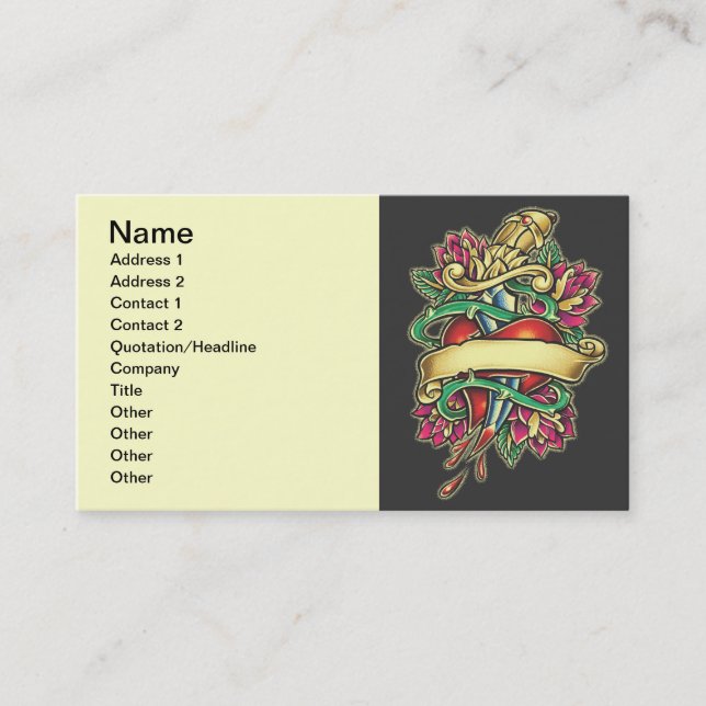 Carte De Visite Sans titre, Nom, Adresse 1, Adresse 2, Contact 1.. (Devant)