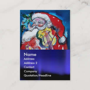 CARTE DE VISITE SANTA CLAUS AVEC VIOLIN