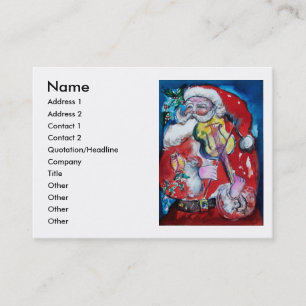 CARTE DE VISITE SANTA CLAUS AVEC VIOLIN