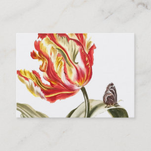 Carte De Visite Santé alternative florale de papillon de tulipe d