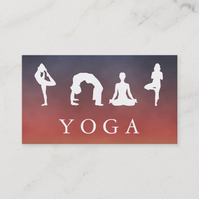 Carte De Visite Santé curative de yoga doux élégant de logo (Devant)
