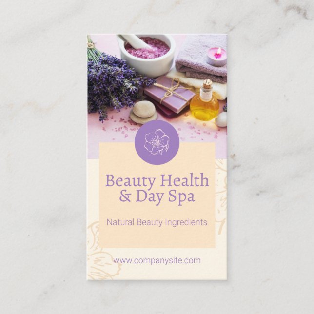 Carte De Visite Santé de beauté | Spa de jour (Devant)