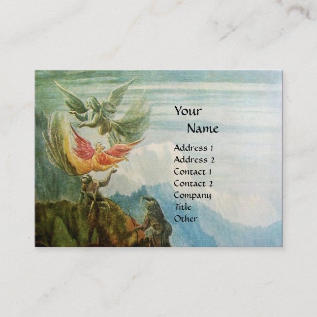 Carte De Visite Saphir bleu GEMSTONE MONOGRAM ANGELS VOL (Devant)