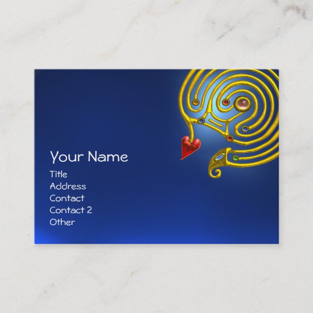 Carte De Visite SAPPHIRE DE LABYRINTH HYPER, bleu rouge noir (Devant)