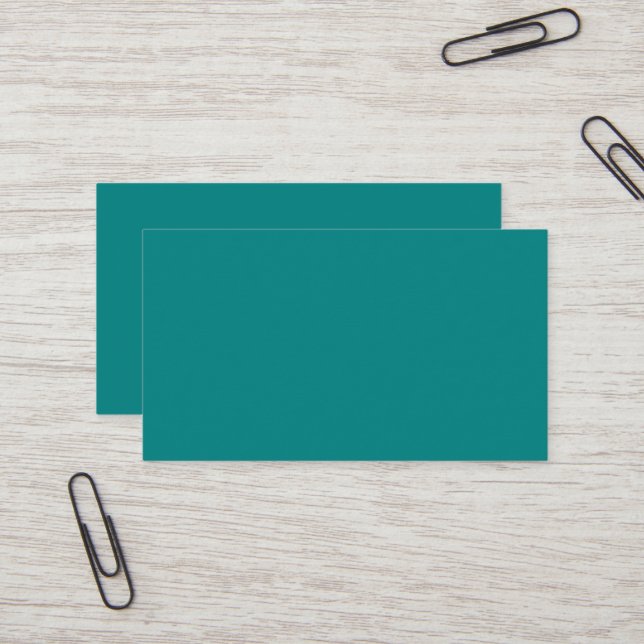 Carte de visite sarcelle (Devant/Arrière en situation)