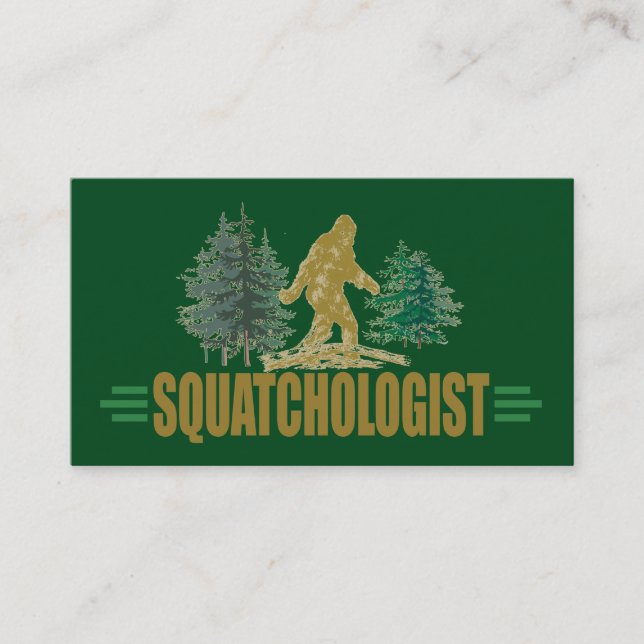 Carte De Visite SASQUATCH - Chasse au squatch (Devant)