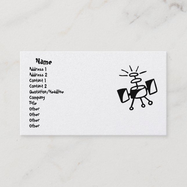 Carte De Visite Satellite/carte de visite de communications (Devant)