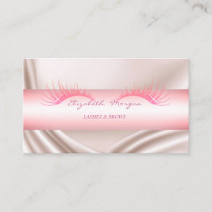 Carte De Visite Satin Moderne Élégant, Faux Lashes