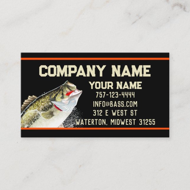 Carte De Visite Saut de basse à grande bouche (Devant)