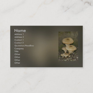 carte de visite sauvage de champignon