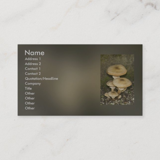 carte de visite sauvage de champignon (Devant)