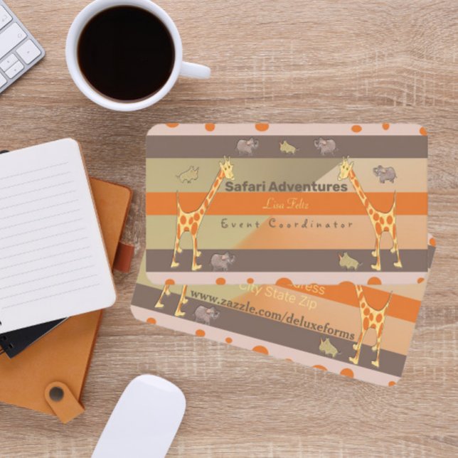 Carte De Visite Savage Safari Animaux (Créateur téléchargé)