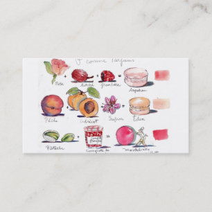 Carte De Visite Saveurs de Macaron par Carol Gillott