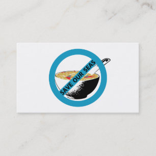 Carte De Visite SAVEZ NOTRE MER interdire la soupe d'ailerons de r