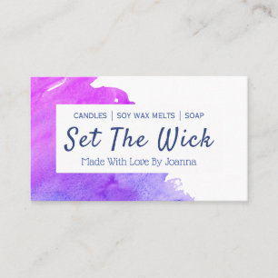 Carte De Visite Savon à bougie à la chandelle à pâte feuilletée