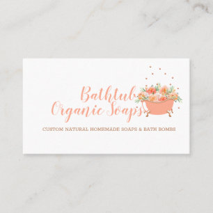 Carte De Visite Savon de baignoire bulle orange