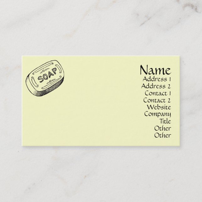 Carte De Visite Savon Vintage (Devant)