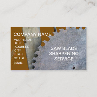 Carte De Visite Sawmill Blade Sharpening  Business Card