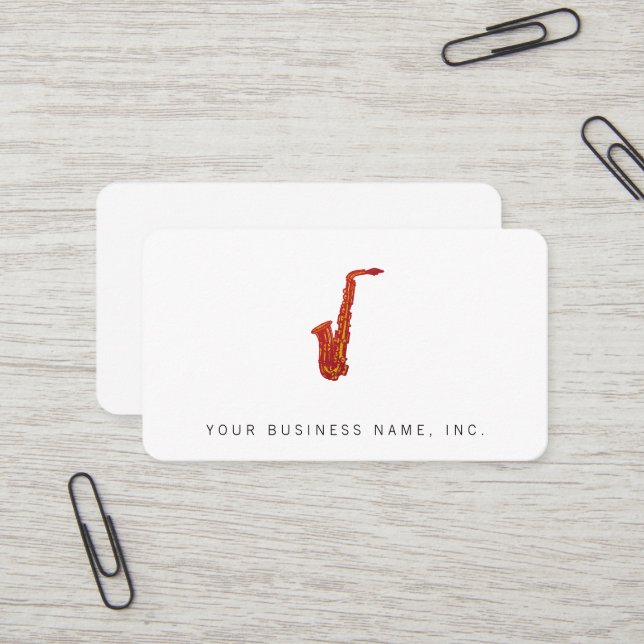Carte De Visite Saxophone (Devant/Arrière en situation)